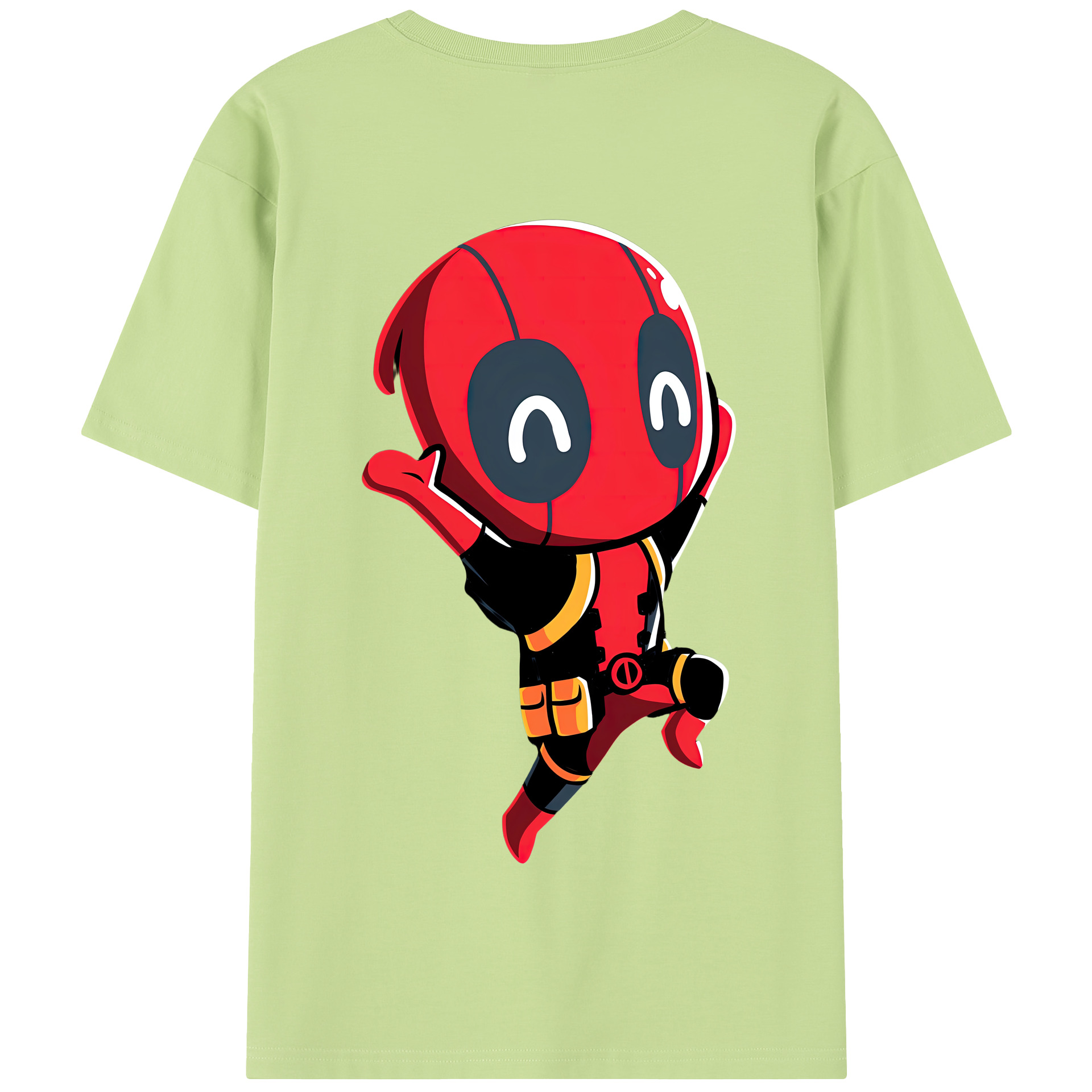 （画像用） Deadpool デッドプール 綿100％半袖Tシャツ（背面プリント）